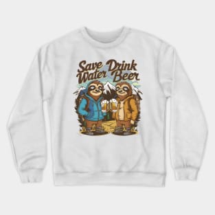 "Chill & Spill: Slothful Sips" Crewneck Sweatshirt